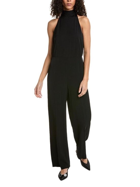 Theory Pants - NEW Theory Black Sleeveless Mock Neck Romper Jumpsuit Size US 4 $395 SAMPLE [jb]